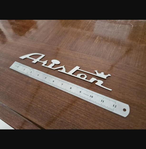 Riva Ariston vintage boat stainless steel 11" logo badge project/restoration