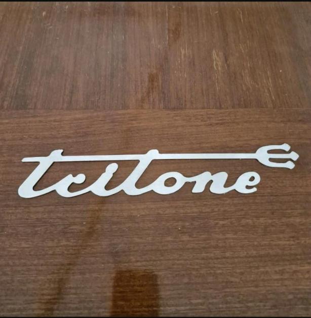Riva Tritone vintage boat stainless steel 11" logo badge project/restoration