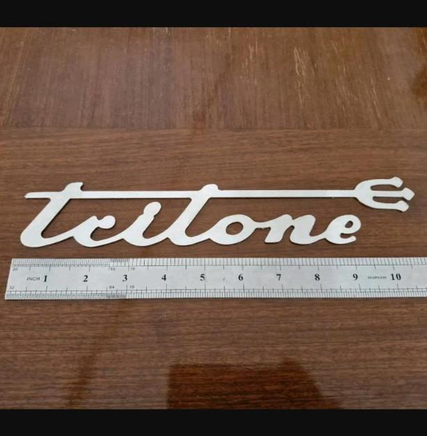 Riva Tritone vintage boat stainless steel 11" logo badge project/restoration