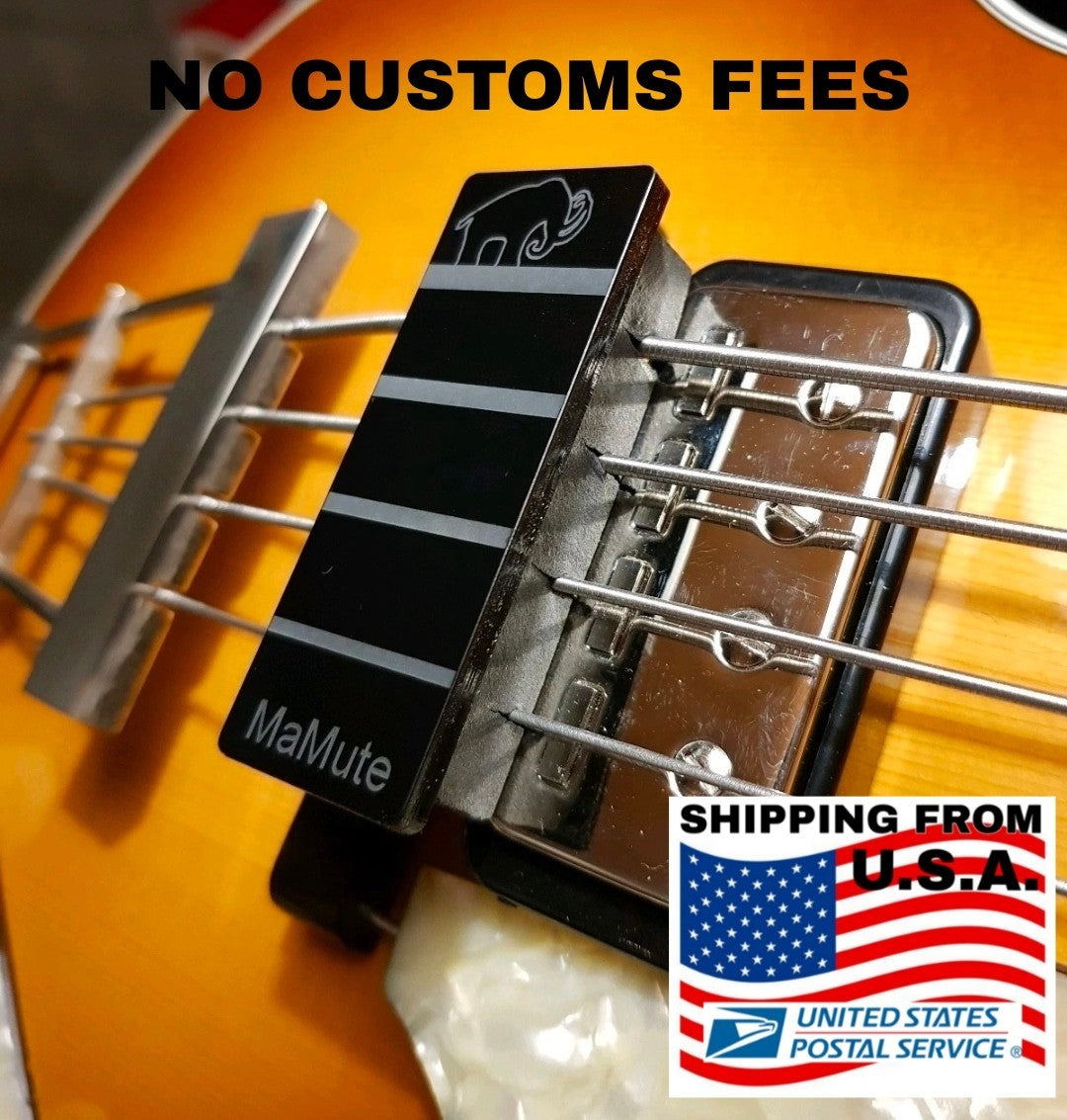Bass String Mute - MaMute® Muter rubber block with hard plate for Hofner Bass