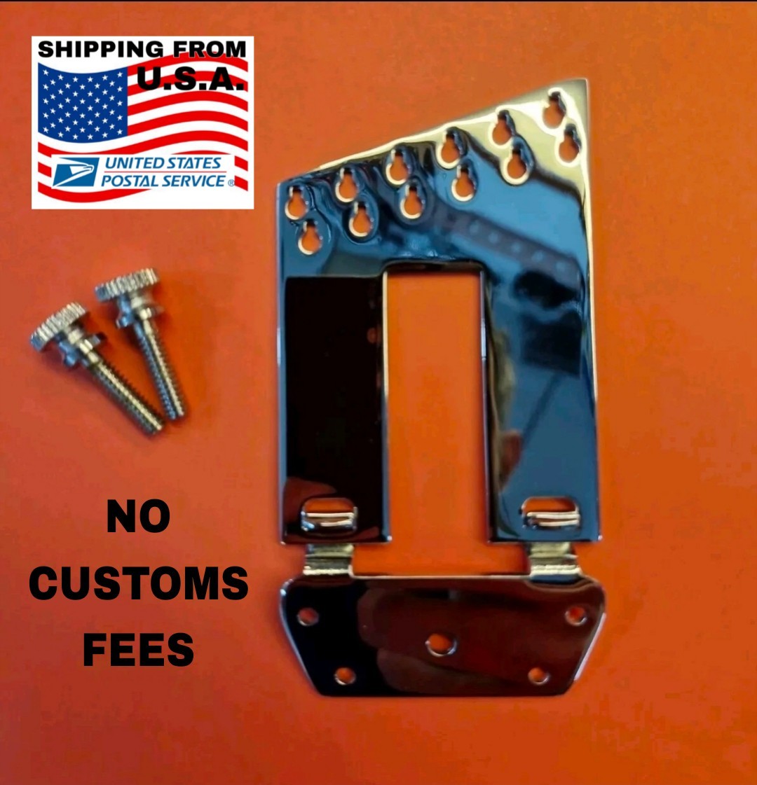 12-string trapeze tailpiece reinforced bracket for Rickenbacker + 2 Strap bolts