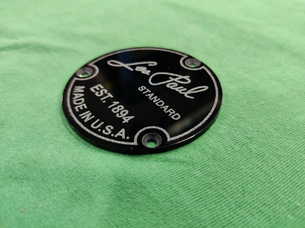 Engraved Switch Back Plate cavity cover for Epiphone or Gibson Les Paul Standard