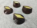 4 pcs set brown/golden tv - cooker style knobs John Lennon for Rickenbacker