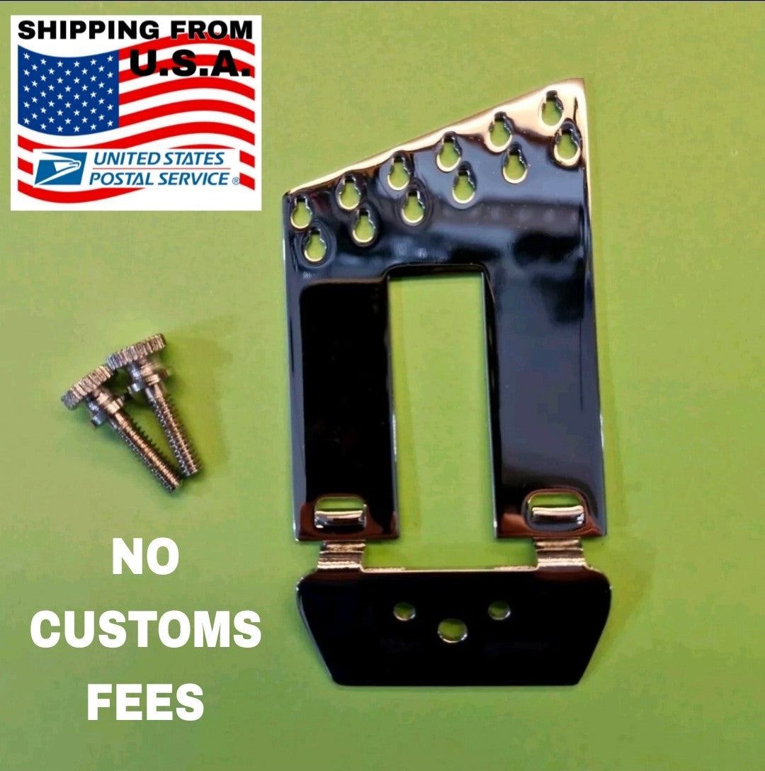 12-string trapeze tailpiece & bracket to replace Rickenbacker R + 2 Strap bolts