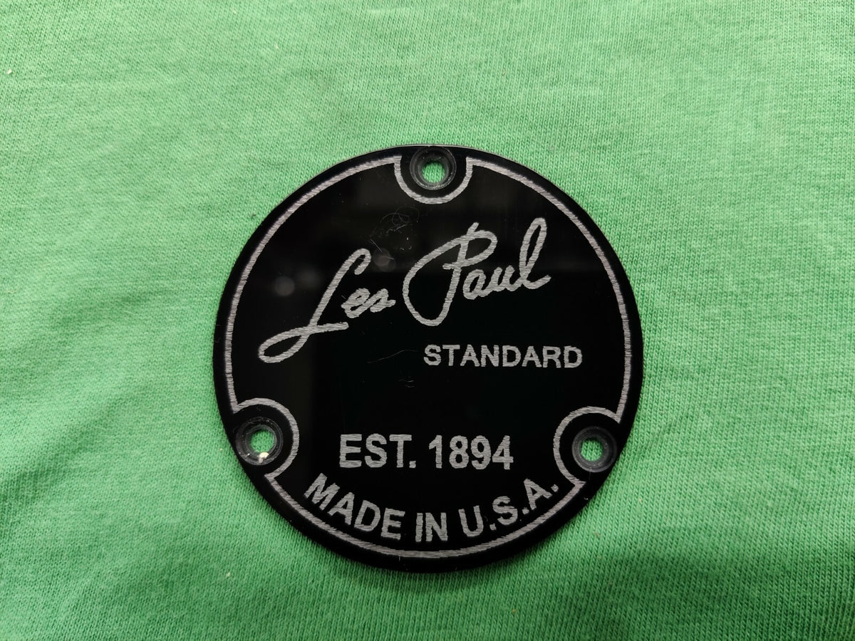 Engraved Switch Back Plate cavity cover for Epiphone or Gibson Les Paul Standard