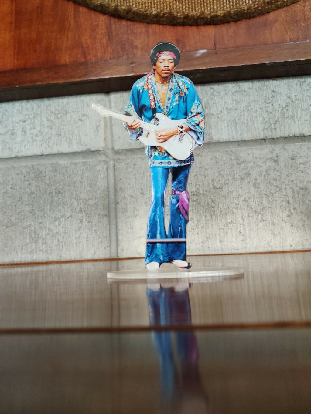 Jimi Hendrix with fender standing figure cristal clear acrylic He looks so real!