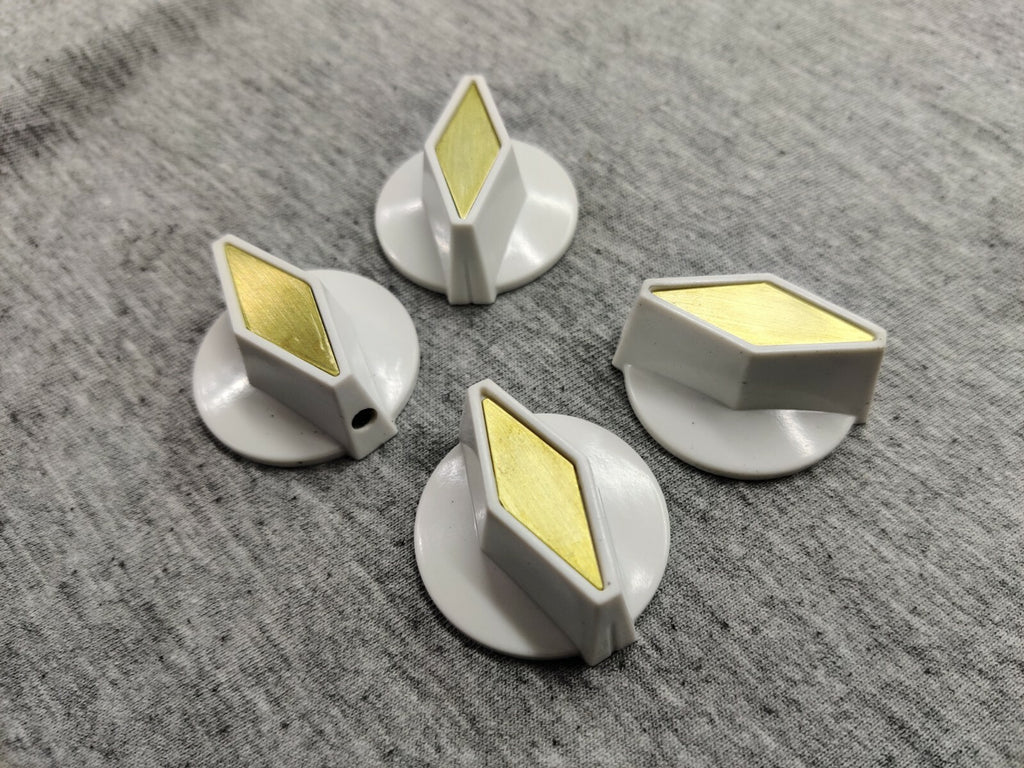4 pcs set white/golden tv - cooker style knobs John Lennon for Rickenbacker