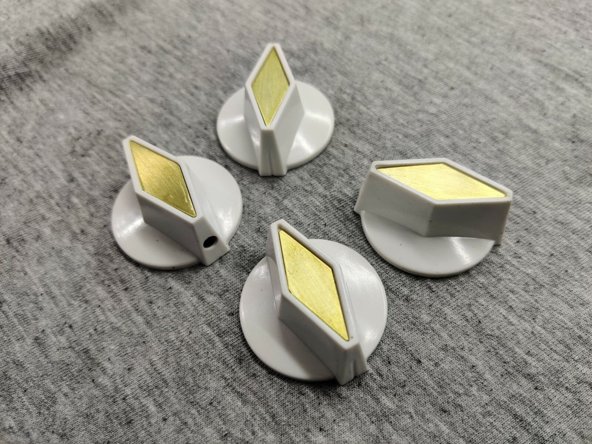 4 pcs set white/golden tv - cooker style knobs John Lennon for Rickenbacker