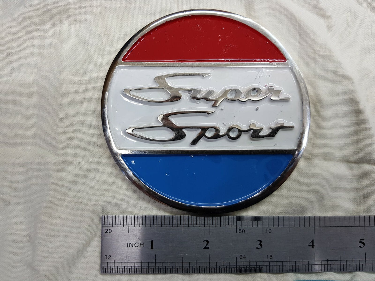 4" Chris Craft Super Sport vintage chrome console logo badge project/restoration