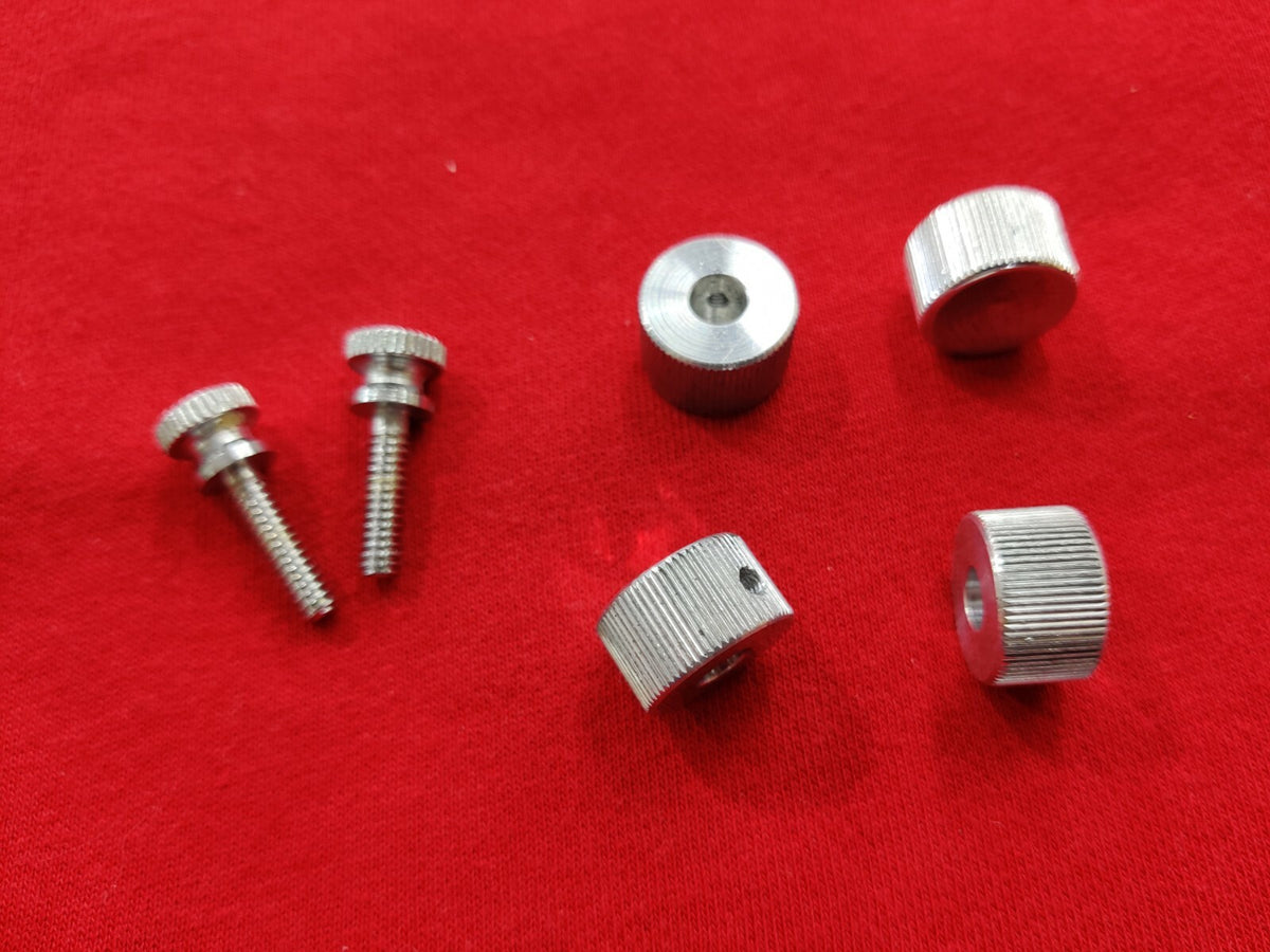 4 pcs set aluminum Burns style knobs + 2 strap bolts John Lennon Rickenbacker