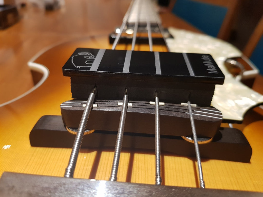 Bass String Mute - MaMute® Muter rubber block with hard plate for Hofner Bass