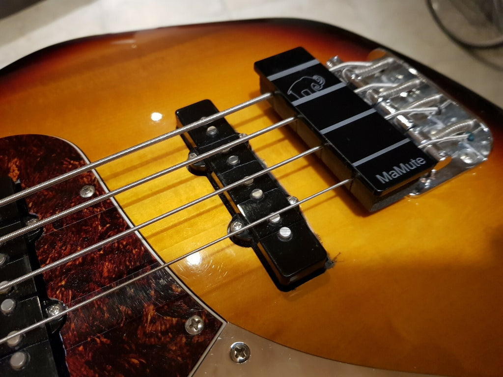 Bass String Mute - MaMute® 5 Strings rubber block with hard plate f/ Fender bass