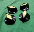Set of 4 tv cooker black knobs John Lennon for Rickenbacker NO USA CUSTOMS FEES