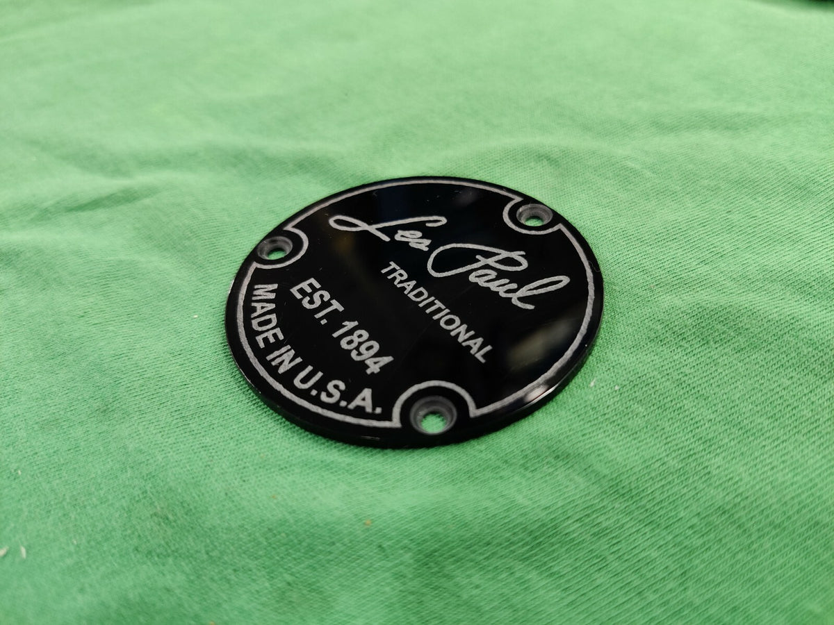 Engraved Switch Back Plate cover for Epiphone or Gibson Les Paul Traditional