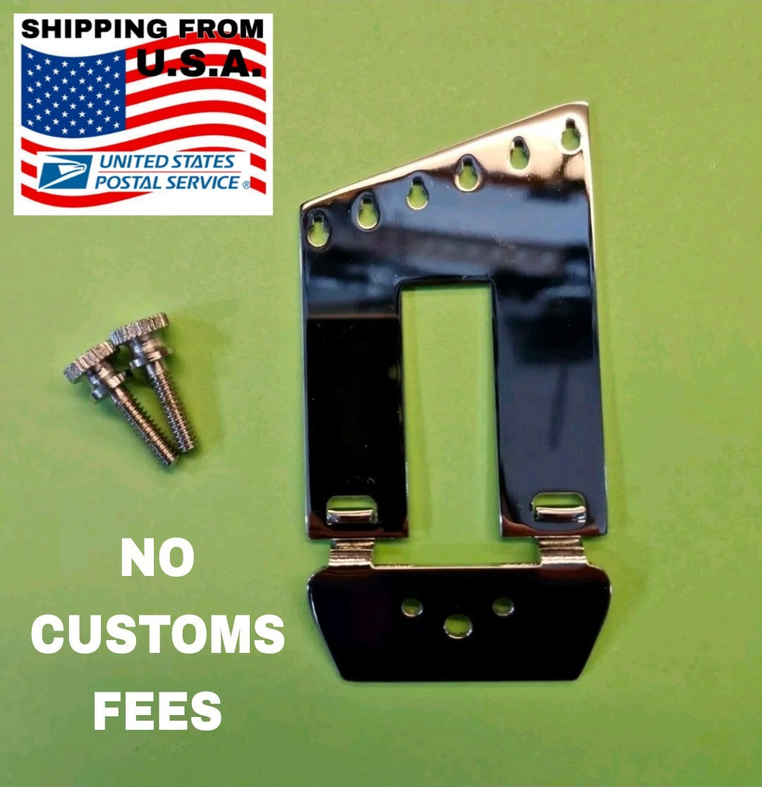 6-string trapeze tailpiece and bracket to replace Rickenbacker R + 2 Strap bolts