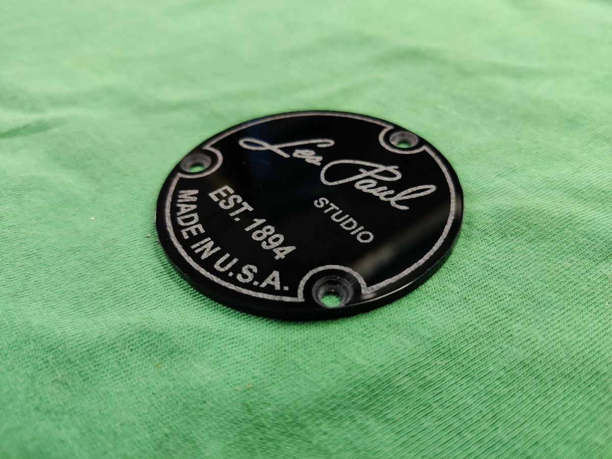 Engraved Switch Back Plate cavity cover for Epiphone or Gibson Les Paul Studio