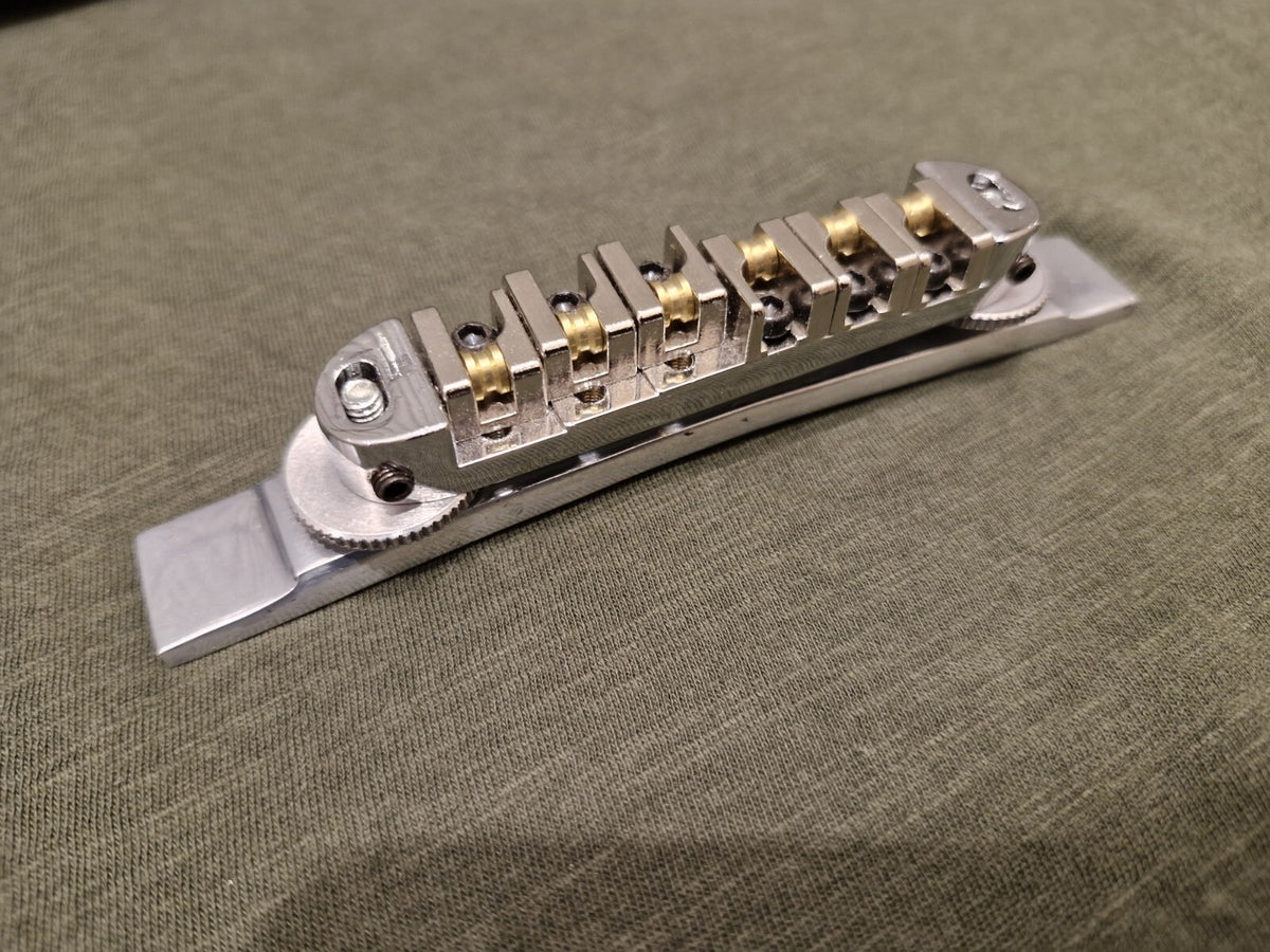 Tune-O-Matic roller saddles bridge on Bigsby baseplate For Archtop Guitar