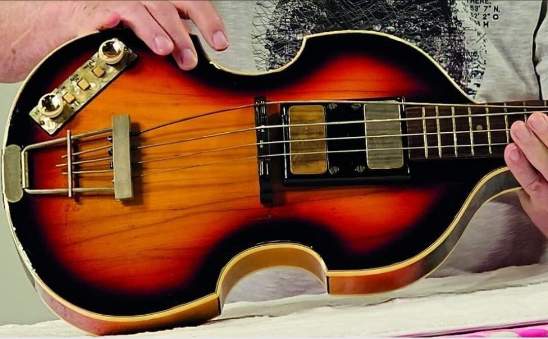 Paul McCartney custom pickups mounting ring for Hofner Cavern Revolution bass.