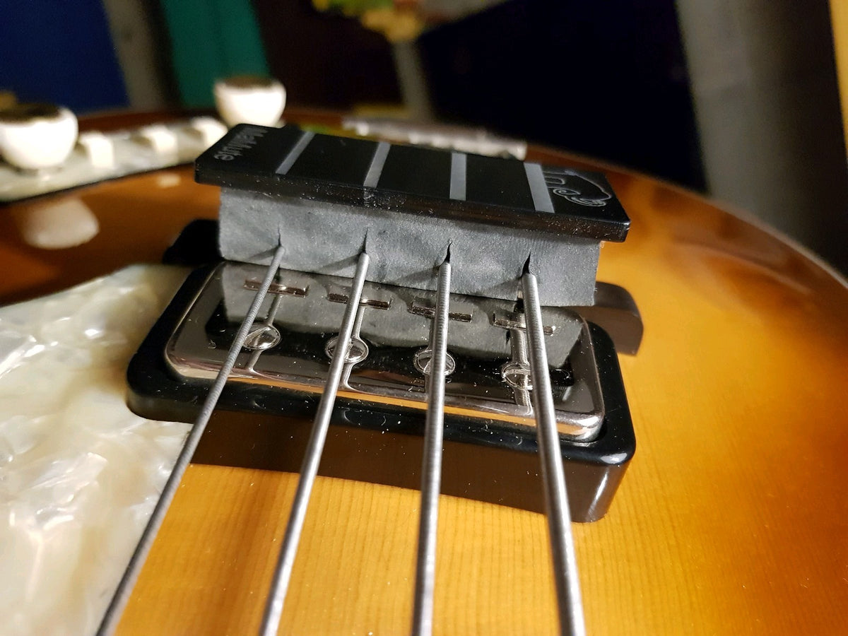 Bass String Mute - MaMute® Muter rubber block with hard plate for Hofner Bass