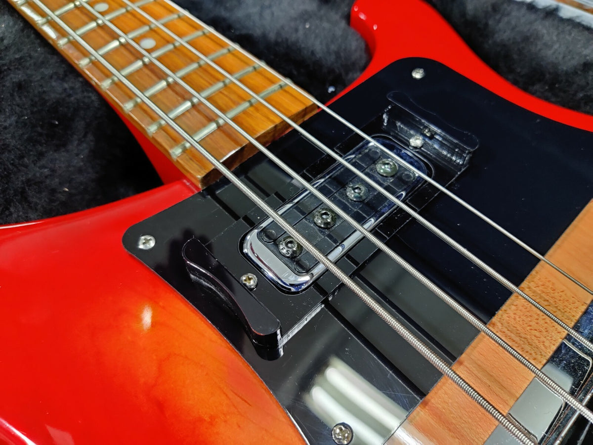 2 position black thumbrest for Rickenbacker 4001, 4003 all bass Models. No mods.