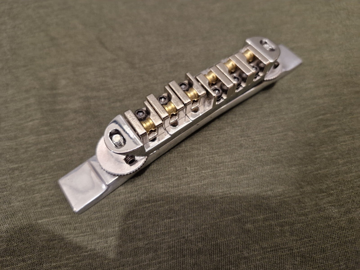 Tune-O-Matic roller saddles bridge on Bigsby baseplate For Archtop Guitar