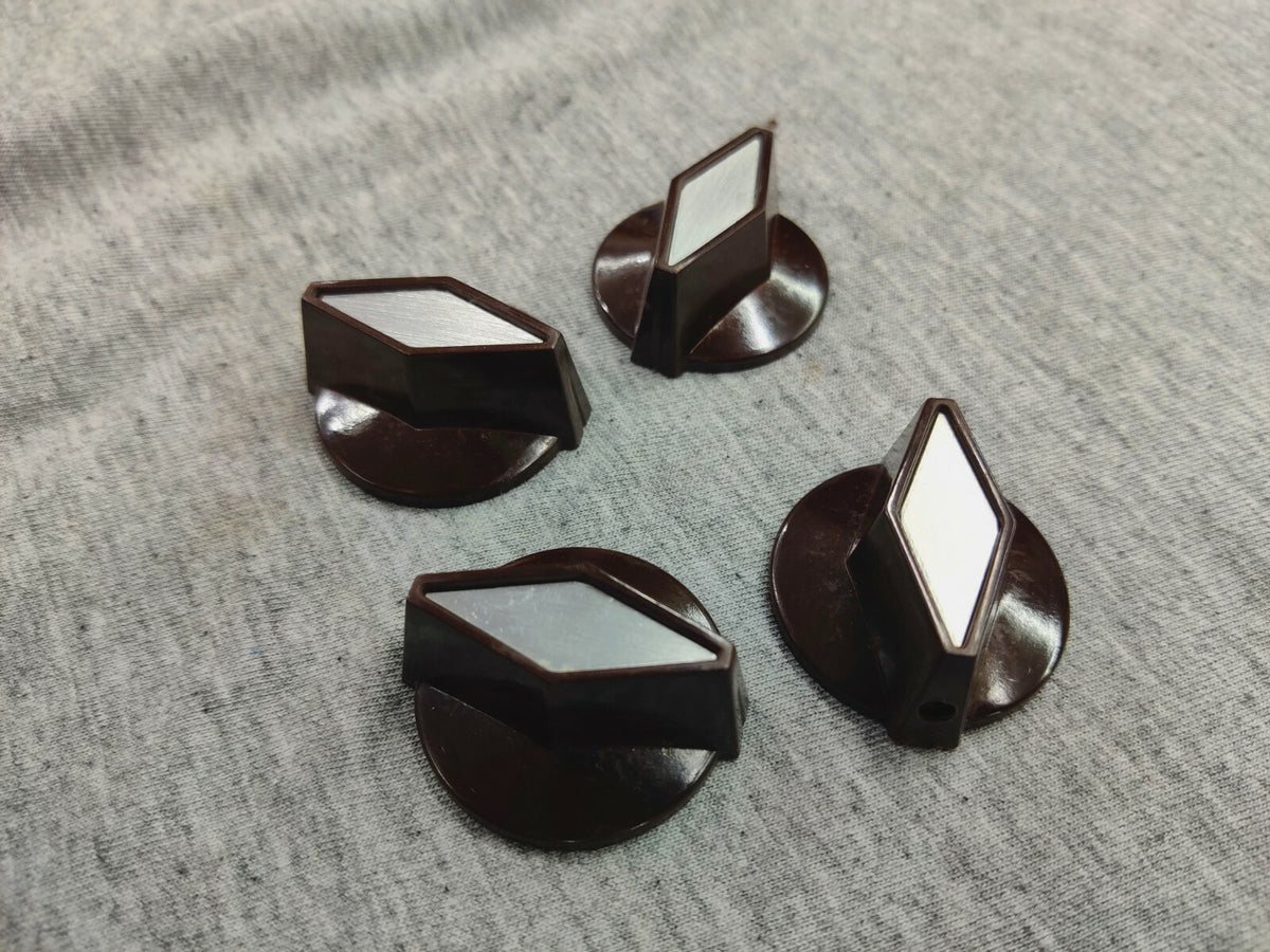 4 pcs set brown/silver tv - cooker style knobs John Lennon for Rickenbacker