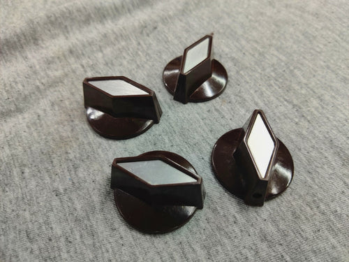 4 pcs set brown/silver tv - cooker style knobs John Lennon for Rickenbacker