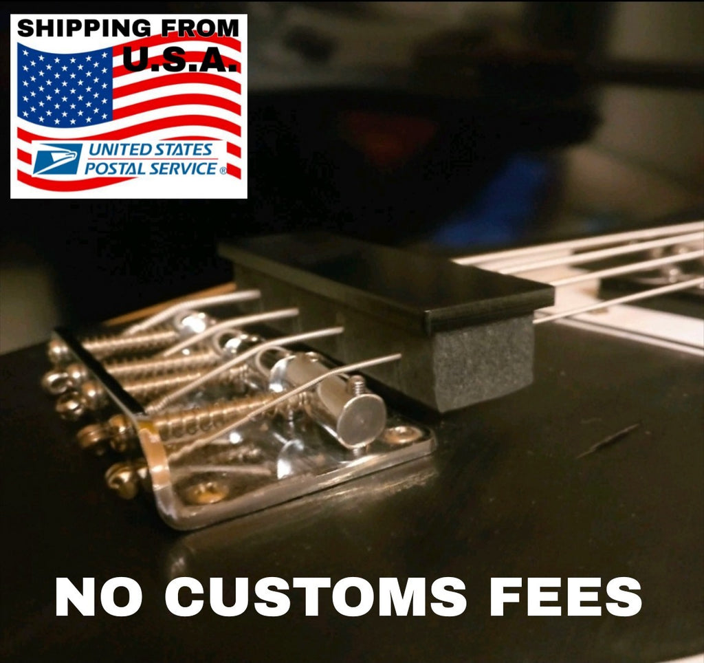String Muter - Mute rubber block with hard plate for Jazz Bass or Precision Bass