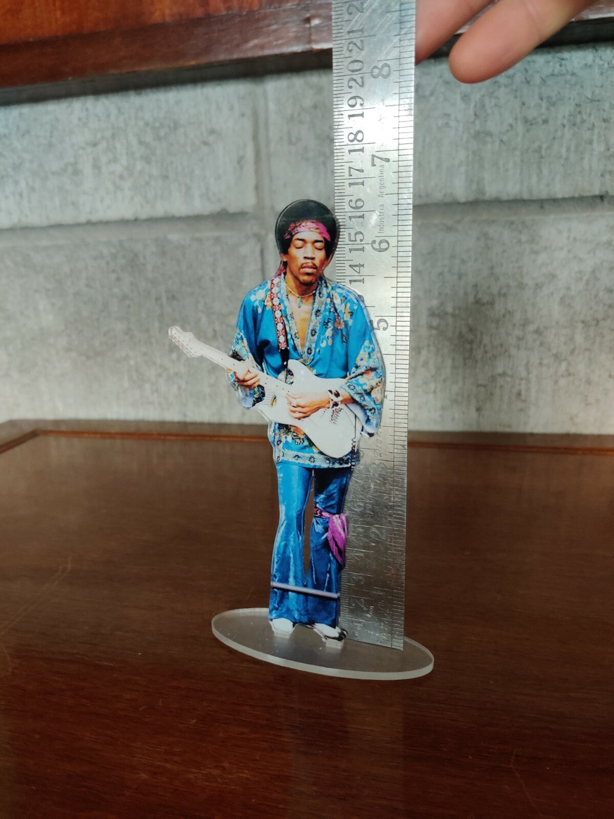 Jimi Hendrix with fender standing figure cristal clear acrylic He looks so real!