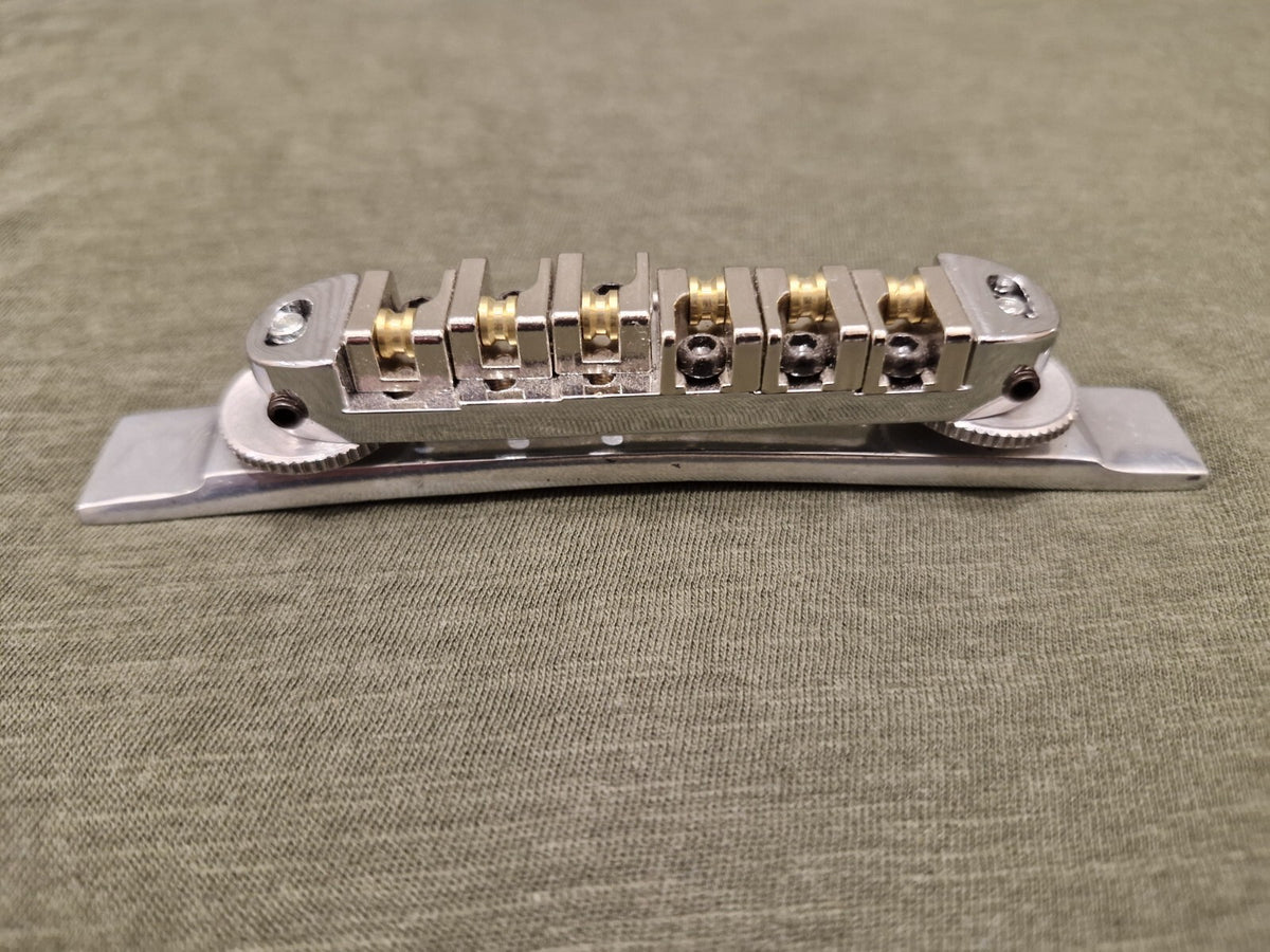 Tune-O-Matic roller saddles bridge on Bigsby baseplate For Archtop Guitar