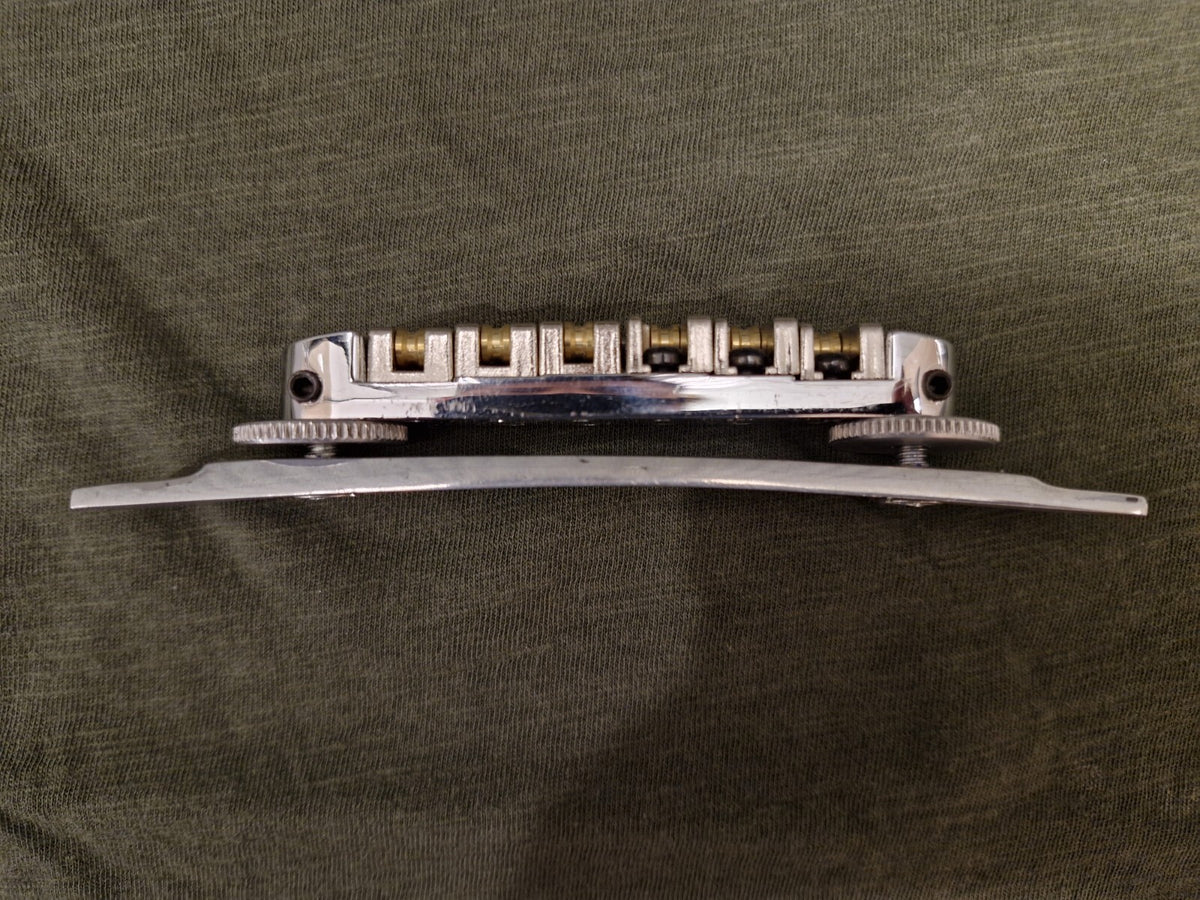 Tune-O-Matic roller saddles bridge on Bigsby baseplate For Archtop Guitar