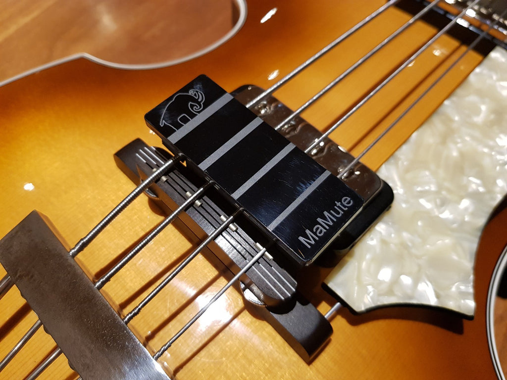 Bass String Mute - MaMute® Muter rubber block with hard plate for Hofner Bass