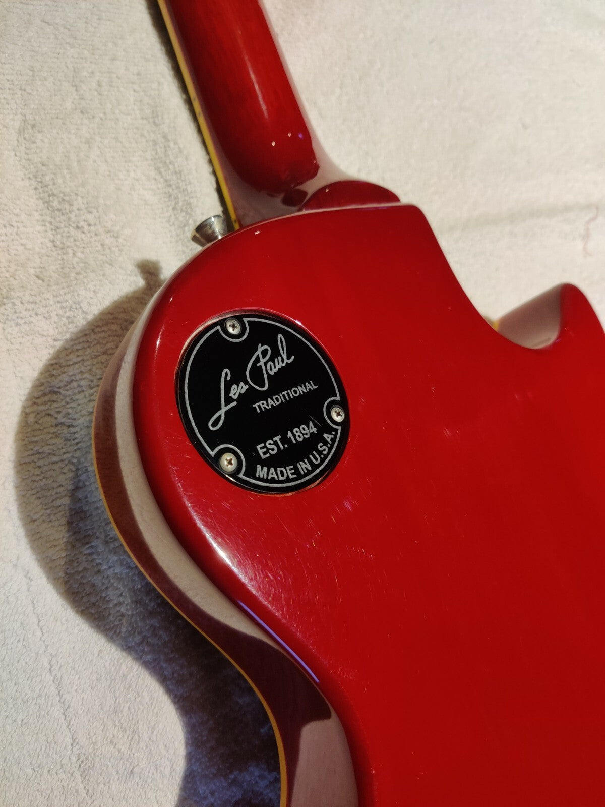 Engraved Switch Back Plate cover for Epiphone or Gibson Les Paul Traditional