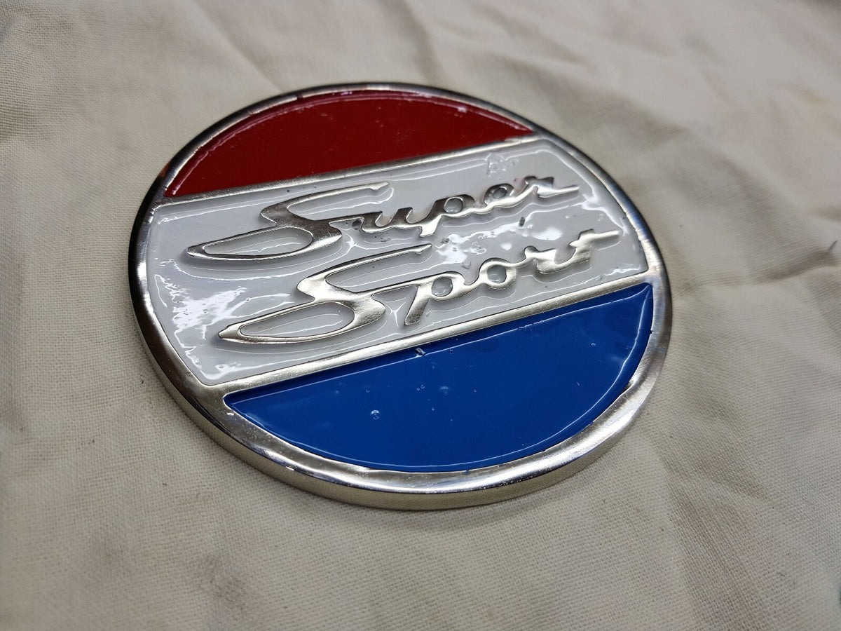 4" Chris Craft Super Sport vintage chrome console logo badge project/restoration