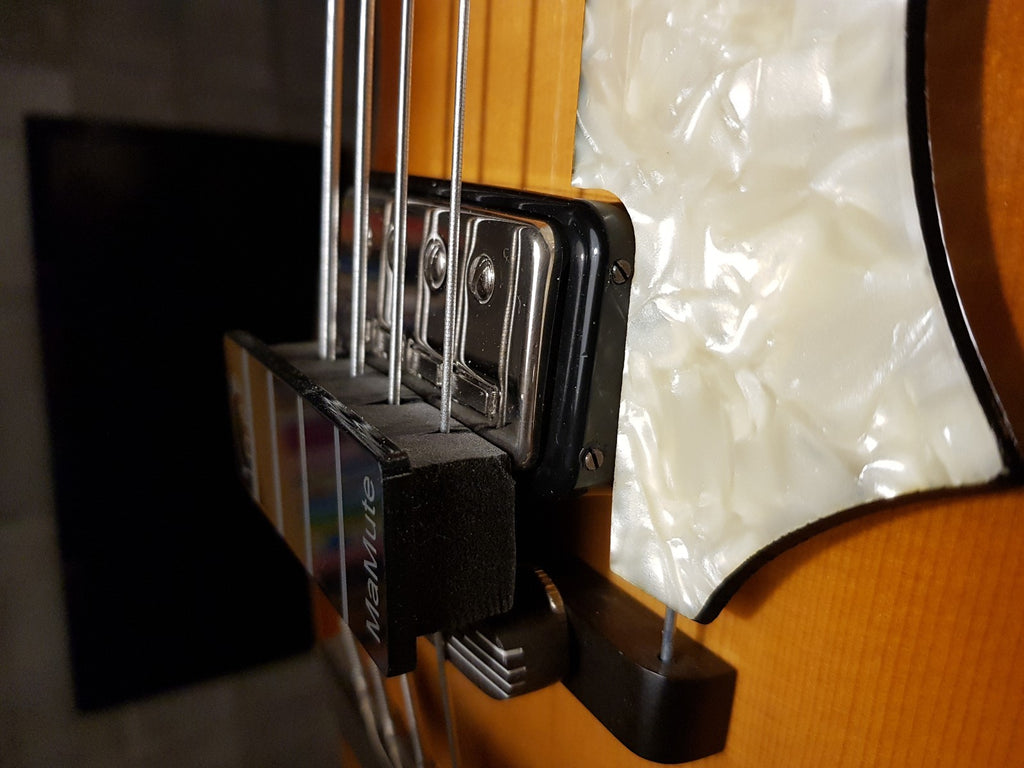 Bass String Mute - MaMute® Muter rubber block with hard plate for Hofner Bass