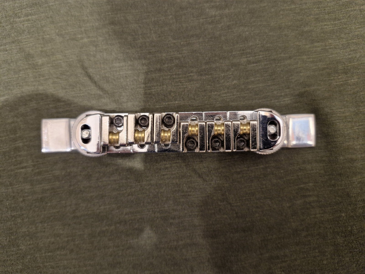 Tune-O-Matic roller saddles bridge on Bigsby baseplate For Archtop Guitar