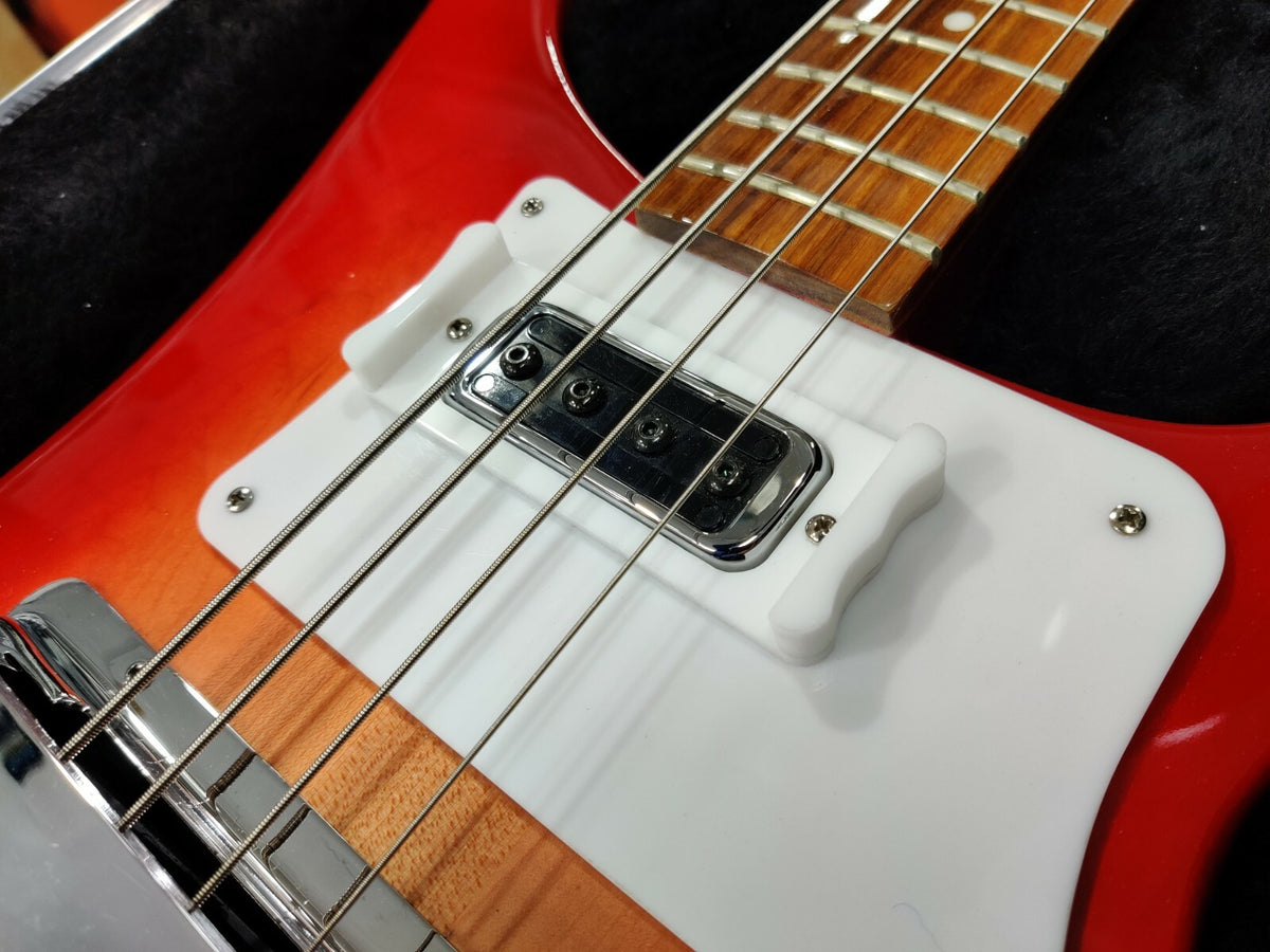 2 position white thumbrest for Rickenbacker 4001, 4003 all bass Models. No mods.