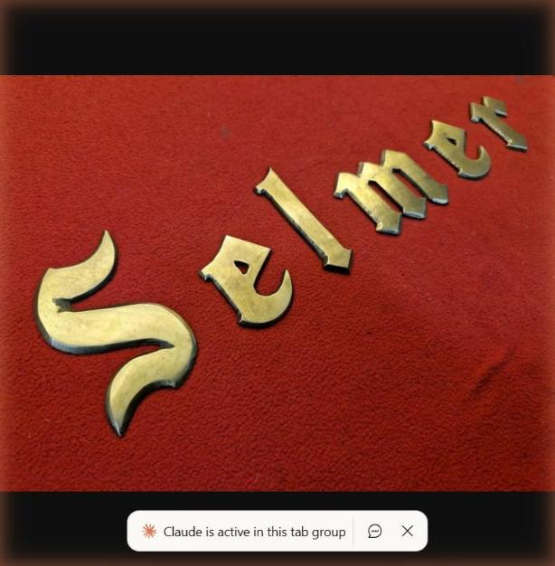 Selmer letters emblem logo badge for Zodiac amp project / restoration METALLIC
