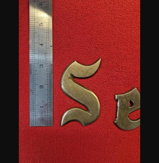 Selmer letters emblem logo badge for Zodiac amp project / restoration METALLIC