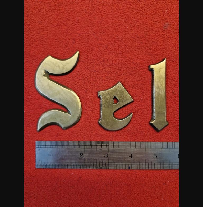 Selmer letters emblem logo badge for Zodiac amp project / restoration METALLIC