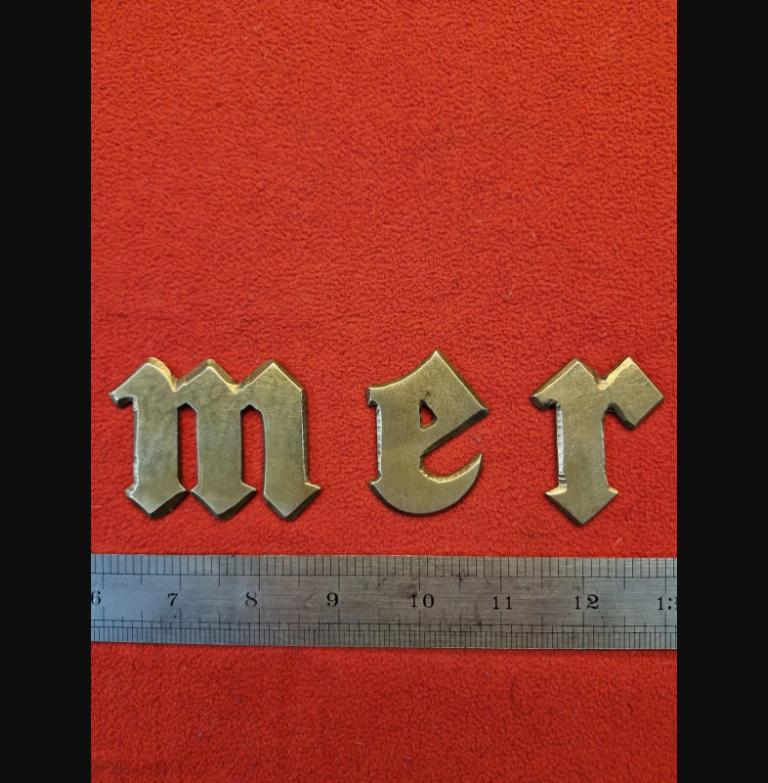 Selmer letters emblem logo badge for Zodiac amp project / restoration METALLIC
