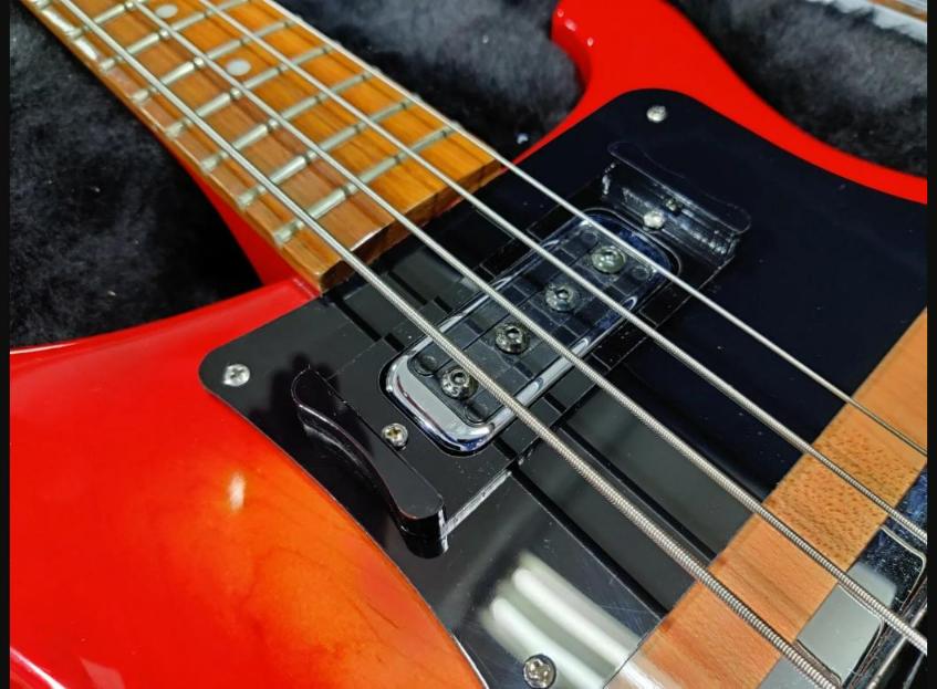 2 position black thumbrest for Rickenbacker 4001, 4003 all bass Models. No mods.