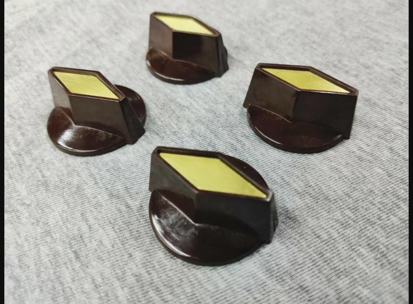 4 pcs set brown/golden tv - cooker style knobs John Lennon for Rickenbacker