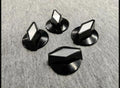 4 set black/silver tv cooker knobs John Lennon Rickenbacker NO USA CUSTOMS FEES