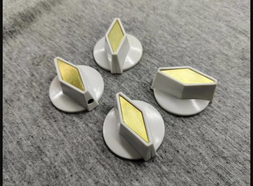 4 pcs set white/golden tv - cooker style knobs John Lennon for Rickenbacker